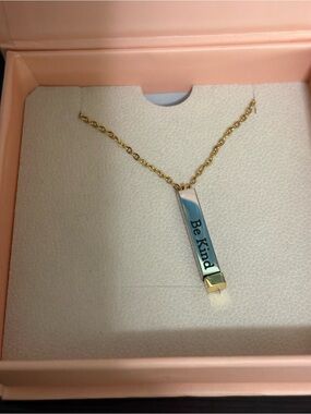Olivia Jewelry Be Kind (of a badass) gold tone necklace. New in box.